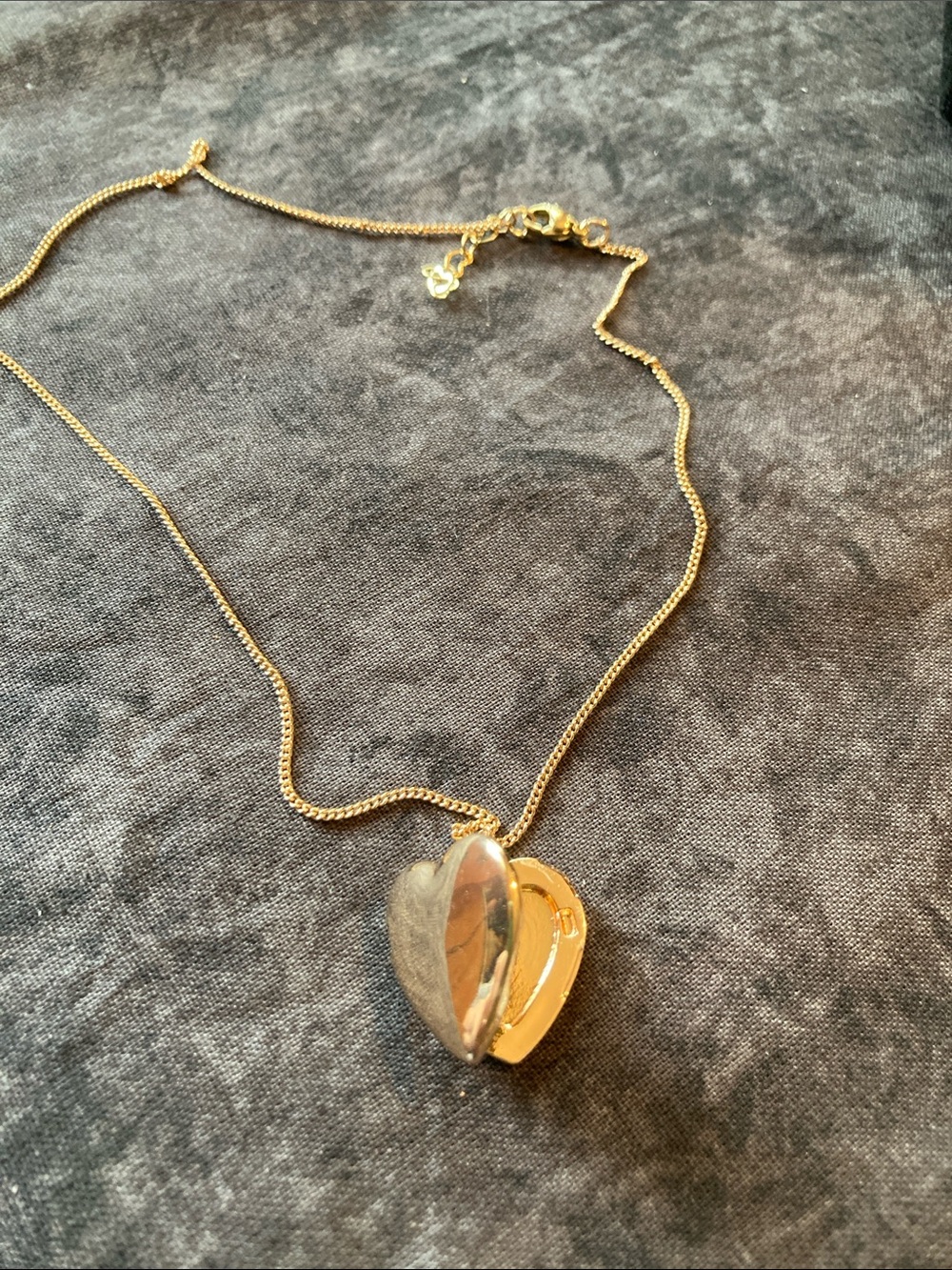 Gold Tone Heart Locket Necklace - Women Jewelry